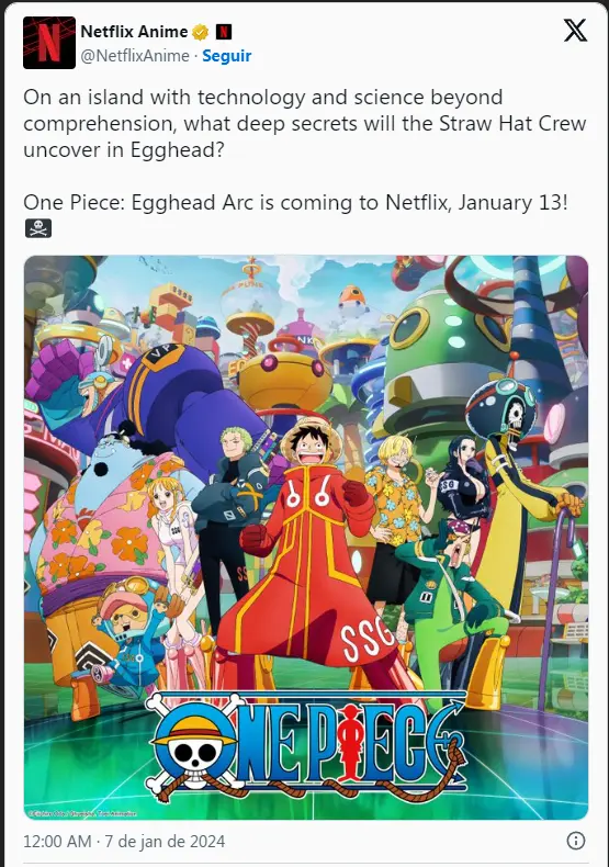 One Piece: Netflix Anime revela novo arco da série na plataforma"