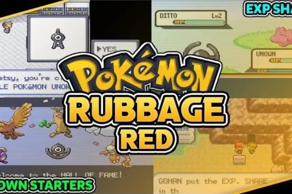 Pokemon Rubbage Red GBA